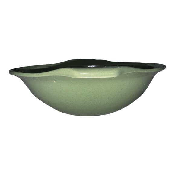 Russell Wright Green 9.25" Vintage Serving Bowl Large Mid-Century Modern Ceramic - Picture 5 of 7